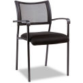 Alera Eikon Series Stacking Mesh Guest Chair, Black, 2/Carton