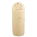 Rubbermaid RCP817088BG Marshal Classic Container,Round,Polyethylene,25 gal,Beige