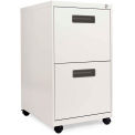 Alera Two-Drawer Mobile Pedestal File, 16w x 19-1/2d x 28-1/2h, Light Gray