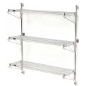 Nexel Wall Mount Wire 3-Shelf Starter Unit, 36&quot;W x 24&quot;D x 54&quot;H