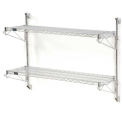 Nexel Wall Mount Wire 2-Shelf Starter Unit, 30&quot;W x 14&quot;D x 34&quot;H