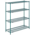 Nexel Wire Shelving, Green Epoxy, 48"W X 18"D X 63"H