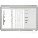 MasterVision In-Out Horizontal Magnetic Planner, White, 36 x 24