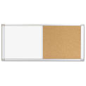 MasterVision Magnetic Dry Erase/Cork Cubicle Board, 48&quot;W x 18&quot;H