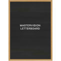 MasterVision Vinyl Letter Board, Beech Frame, 24"W x 36"H Board
