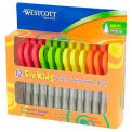 Westcott 13141 Kids Scissors, 5&quot; Pointed, Pack of 12, Assorted