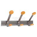 Alba PMV3 Wooden Coat Hook, Three Wood Peg Wall Rack