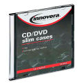 Innovera 85826 CD/DVD Polystyrene Thin Line Storage Case, Clear, 50/Pack