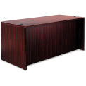 Alera Desk Shell with Straight Front, 65&quot;W x 29-1/2&quot;D x 29-1/2&quot;H, Mahogany, Valencia Series