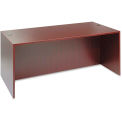 Alera Desk Shell with Straight Front, 71"W x 35-1/2"D x 29-1/2"H, Mahogany, Valencia Series