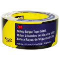 3M 5702 Caution Stripe Tape, Black/Yellow, 2&quot;W x 108'L, 1 Roll