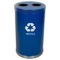 Witt Industries 18RTBL-2H 2-in-1 Steel Recycling Container, Blue, 18&quot;Dia X 33&quot;H