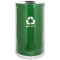Witt Industries 18RTGN-2H 2-in-1 Steel Recycling Container, Green, 18&quot;Dia X 33&quot;H