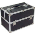Aluminum Storage Case, 16&quot;L x 10&quot;W x 11&quot;H, Black/Silver