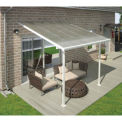 Palram, Feria Patio Cover Kit, 26'L x 13'W, Clear Panel, White Frame
