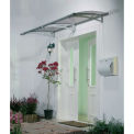 Palram, Aquila 2050 Door Awning, 7'L x 3'W, Grey Panel, Aluminum Frame