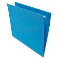 Universal Hanging File Folders, 1/5 Tab, 11 Point Stock, Letter, Blue, 25/Box