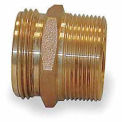 Moon American 358-1561521, Fire Hose Double Male Nipple, 1-1/2&quot; NPT X 1-1/2&quot; NH, Brass