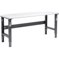 Adjustable Height Workbench C-Channel Leg, 72&quot;W x 36&quot;D, 1-5/8&quot; Plastic Laminate Safety Edge, Black