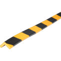 Knuffi 60-6742, 90-Degree Shelf Bumper Guard, Type E, 39-3/8&quot;L x 1&quot;W, Yellow/Black