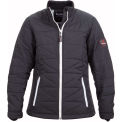 RefrigiWear Women&#39;s Softshell Quilted Jacket, Black, Medium