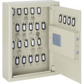 Key Cabinet, Electronic, 48 Keys, 12x4x17-3/4, Sand