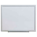 Universal Dry Erase Board, Aluminum Frame, 24&quot;W x 18&quot;H, White Melamine