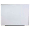 Universal Dry Erase Board, Aluminum Frame, 48"W x 36"H, White Melamine