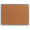 Universal Bulletin Board, Aluminum Frame, 24"W x 18"H, Natural