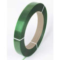 Pac Strapping Polyester Strapping, 1/2&quot; x 0.025&quot; x 2900', Green, 16&quot; x 3&quot; Core - Pkg Qty 2