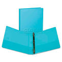 Samsill Presentation View Binder, Round Ring, 11 x 8-1/2, 1&quot; Capacity, Turquoise, 2/Pack
