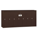 Salsbury 4B+ Vertical Mailbox, 7 Doors, Surface Mounted, Bronze