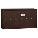 Salsbury 4B+ Vertical Mailbox, 6 Doors, Surface Mounted, Bronze