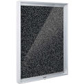 Balt® Enclosed Bulletin Board, Black RubberTak, 24"W x 36"H