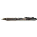 Universal One Clear Barrel Roller Ball Retractable Gel Pen, Black Ink, Medium, Dozen