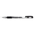 Universal Roller Ball Stick Gel Pen, Black Ink, Medium, Dozen