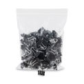 Universal Steel Wire Mini Binder Clips, Black/Silver, 1/2" W, 1/4" Capacity, 144/Pack