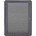 Ghent&#174; 1 Door Ovation Bulletin Board, Gray Fabric/Gray Frame, 24-1/8&quot;W x 33-3/4&quot;H