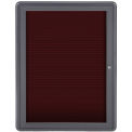 Ghent® 1 Door Ovation Letter Board, Burgundy w/Gray Frame, 24-1/8"w x 33-3/4"H