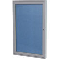 Ghent&#174; 1 Door Enclosed Vinyl Bulletin Board, Ocean w/Silver Frame, 18&quot;W x 24&quot;H