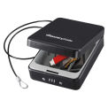 SentrySafe Compact Portable Security Box Safe, Combo Lock, 5-15/16&quot;W x 8&quot;D x 2-5/8&quot;H, Black