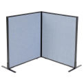 36-1/4&quot;W x 42&quot;H Freestanding 2-Panel Corner Room Divider, Blue