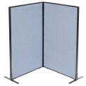36-1/4&quot;W x 60&quot;H Freestanding 2-Panel Corner Room Divider, Blue