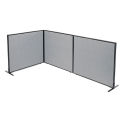 48-1/4&quot;W x 42&quot;H Freestanding 3-Panel Corner Room Divider, Gray