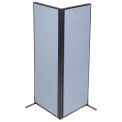 24-1/4&quot;W x 72&quot;H Freestanding 2-Panel Corner Room Divider, Blue
