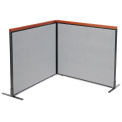 48-1/4&quot;W x 43-1/2&quot;H Deluxe Freestanding 2-Panel Corner Room Divider, Gray