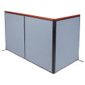 48-1/4&quot;W x 61-1/2&quot;H Deluxe Freestanding 3-Panel Corner Room Divider, Blue