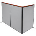 48-1/4&quot;W x 73-1/2&quot;H Deluxe Freestanding 3-Panel Corner Room Divider, Gray
