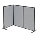 24-1/4&quot;W x 42&quot;H Freestanding 3-Panel Corner Room Divider, Gray