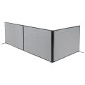 60-1/4&quot;W x 42&quot;H Freestanding 3-Panel Corner Room Divider, Gray
